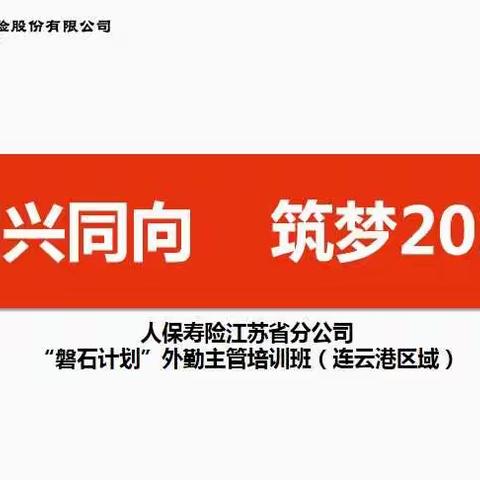 江苏省分公司“磐石计划”外勤主管培训班（连云港区域）