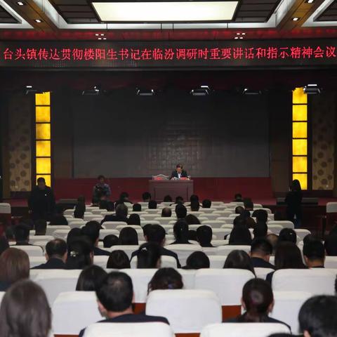 台头镇传达学习省委楼阳生书记视察我市重要讲话和指示精神以及市、县委常委扩大会议精神