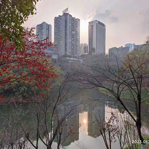 春节的重庆盘溪河公园