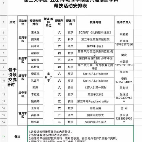 城乡牵手 共促成长——“第三大学区”第八周薄弱学科帮扶活动