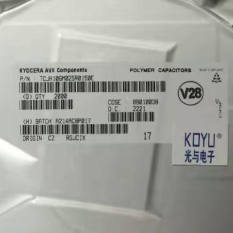KYOCERA AVX京瓷代理贴片钽电容TCJA106M025R0150 AVX SMD聚合物120