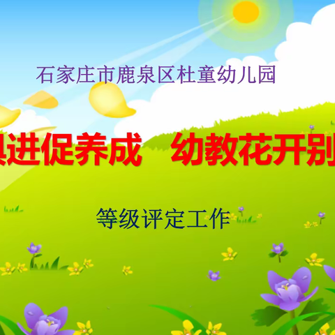 与时俱进促养成   幼教花开别样红——杜童幼儿园等级评定工作验收