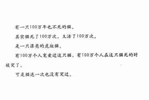 大班绘本故事—《活了100万次的猫》