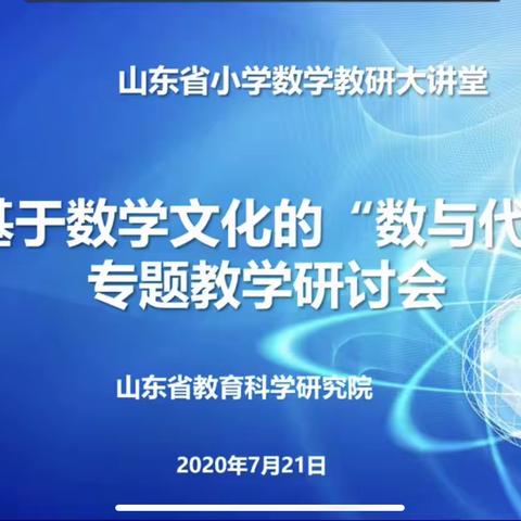 「莒南九小 韦慧娟」——基于数学文化的”数与代数“专题研讨会