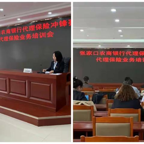 齐头并进促发展—宣化支行与宣泰支行联合举办代理保险业务培训会