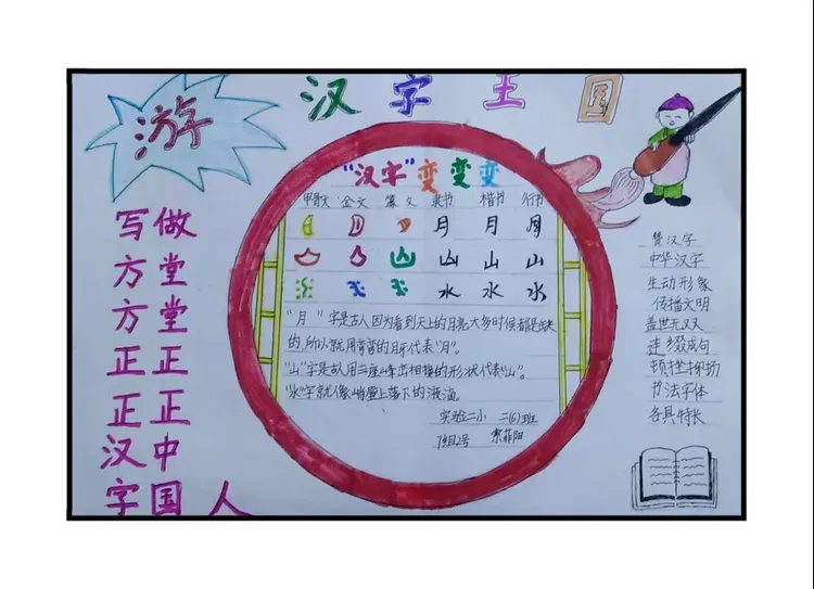 汉字的故事手抄小报