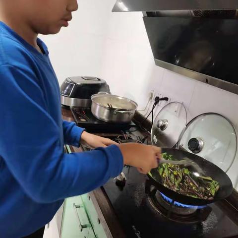 我是韶关实验中学七年级（13）班的张诚俊——蒜蓉炒红菜心