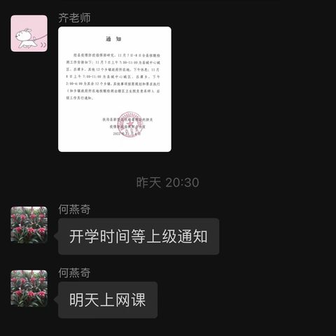 扶沟县吕潭乡路庄小学网课进行中