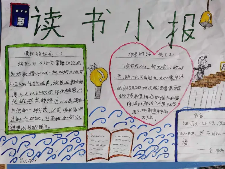 假期制作的读书小报