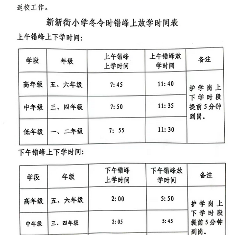 新新街小学返校复学致家长的一封信