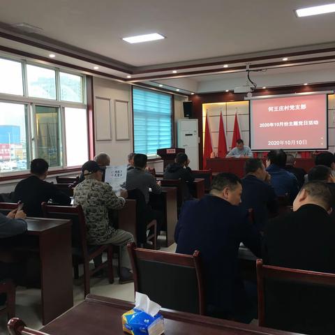 沙澧街道何王庄村10月份主题党日纪实活动