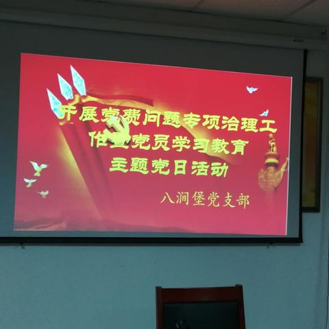 党建引领—智远街道八涧堡村党支部组织开展“党费问题专项治理工作暨学习教育”主题党日活动