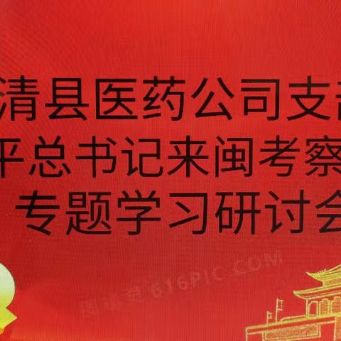 中共闽清医药公司支部委员会组织开展“习近平总书记来闽考察一周年”专题学习研讨会