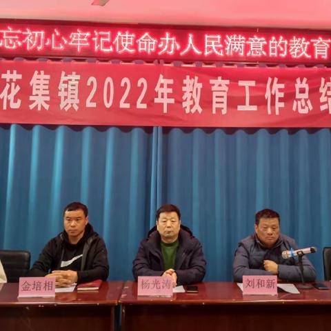 红花集镇隆重召开2022年教育工作总结会议暨教育表彰大会