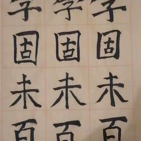 冬蓄春放—丁村小学寒假“四好”之写好字书法养成计划第三期
