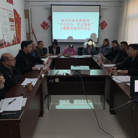 桥东区农业农村局召开“不忘初心、牢记使命”主题教育组织生活会