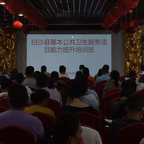卫健委举办白沙县基本公共卫生服务项目能力提升培训班