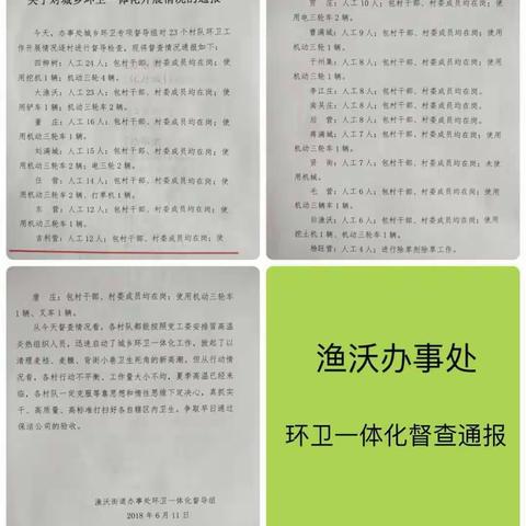 6月11日渔沃办事处环卫一体化工作纪实