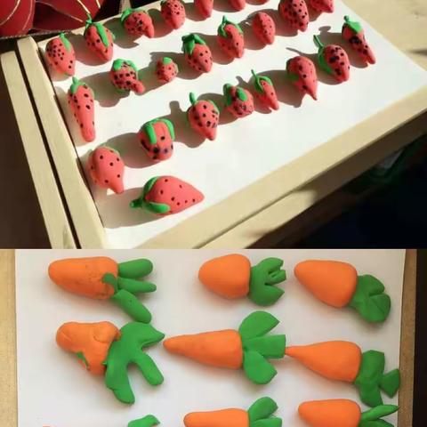 【温泉中心校范石滩幼儿园】泥塑系列活动之1——燃烧的蔬菜水果