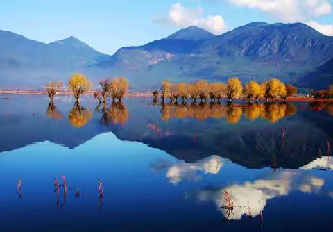 江涌寒烟碧水长