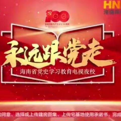 海口市长滨幼儿园组织全体党员收看乡村振兴电视夜校《永远跟党走》节目