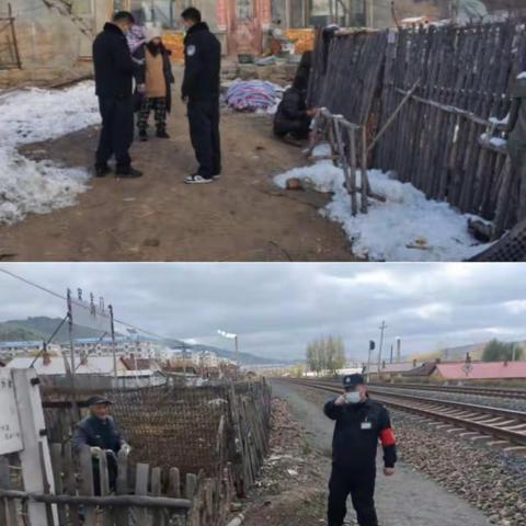 铁路护路为寒冬注入温暖