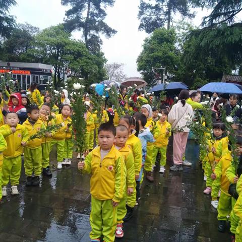 弘扬长征精神，缅怀革命先烈－－汇川区小博士幼儿园大二班清明节扫墓活动