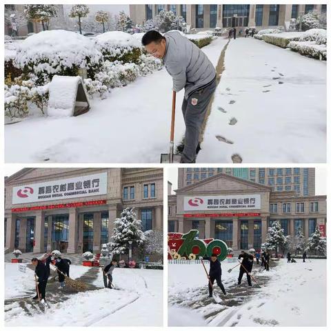 不畏严寒扫雪忙 客户安全系心上