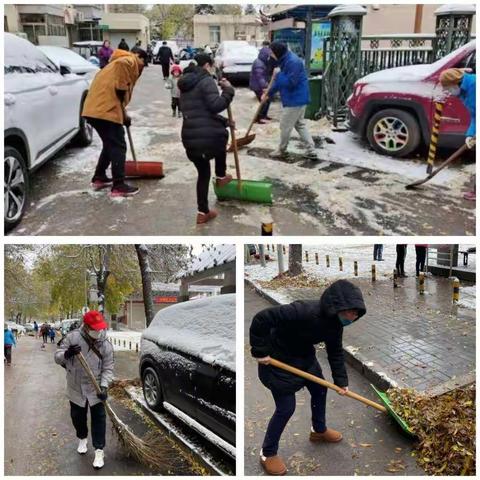 【党建引领 天寒人心暖 风雪送平安】——玉海园二里社区今冬初雪清扫在行动
