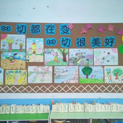 “美好的一切，爱在春天”———林州市实验幼儿园曲山园区大三班环创展示