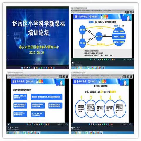 共学新课标，助力新发展——下港中心小学参加“岱岳区小学科学新课标培训论坛”线上观摩