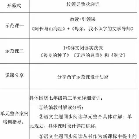 曹县实验中学“语文主题同步阅读”集备指导培训会