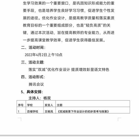 落实双减优化作业设计   提质增效彰显语文特色——厚福盈学区语文线上活动