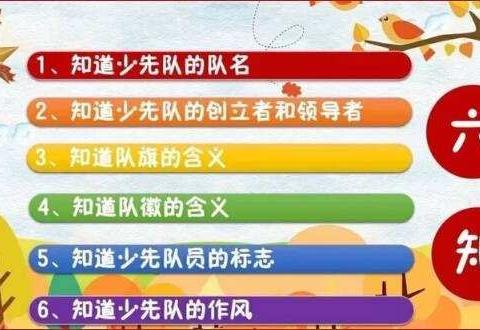 我是光荣的少先队员——尧庙联校东赵学校一年级“六知六会”队前教育活动