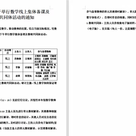 积跬步行千里，集众智开新篇——郑旺小学六年级数学第五单元线上集体备课