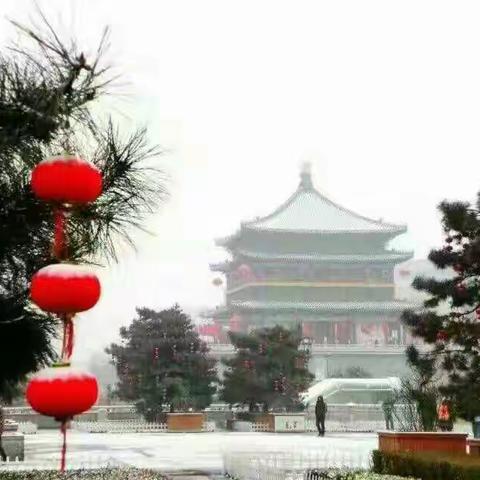 二O一七春寒雪 古城一夜风散花