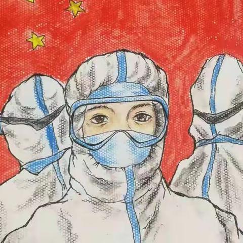 团结就是力量.疫情下听党话跟党走长春观小学三3班抗疫手抄报助力！