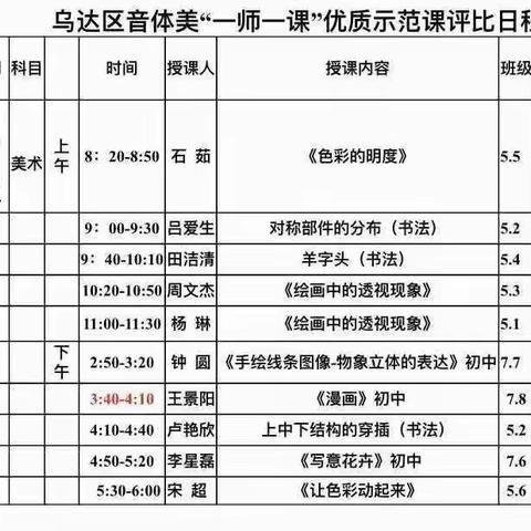 乌达区音体美教师“一师一优课”优质示范课评比活动在北京师范大学乌海附属学校举行——美术篇