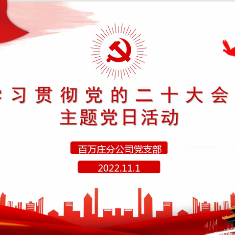 深入学习贯彻党的二十大会议精神主题党日活动