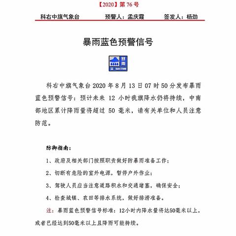 【社会治理】科右中旗社区党委呼和社区开展雨季防汛排涝工作