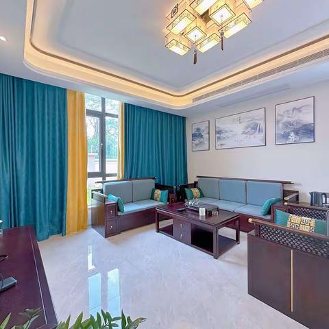 「网红亲水泳道」依云四季❀新中式四房7床温泉别墅（5501全套房）