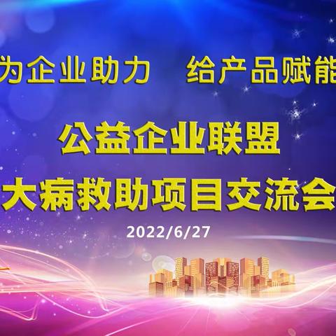 为企业助力·给产品赋能 公益企业联盟大病救助项目交流会隆重召开！