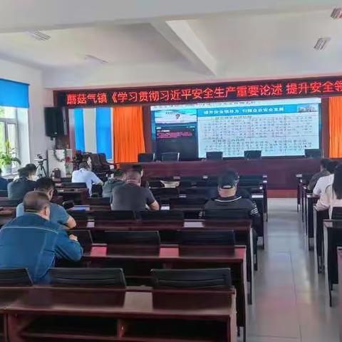 蘑菇气镇召开《学习贯彻习近平安全生产重要论述 提升安全领导力》专题学习会议