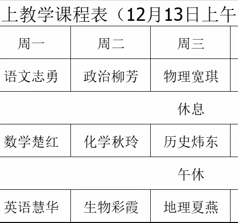 高一年级周三网课小记