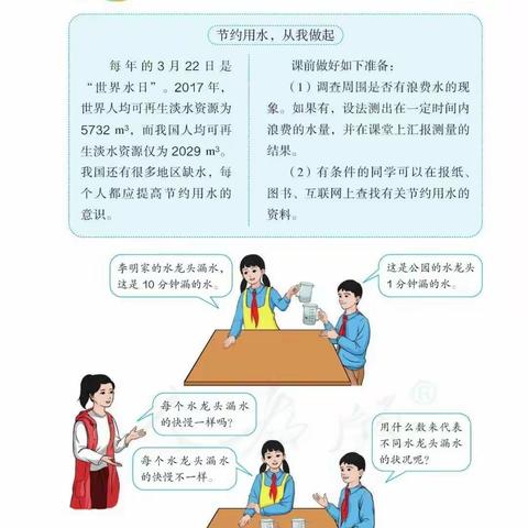 数学实践活动促“双减”——水是生命之源