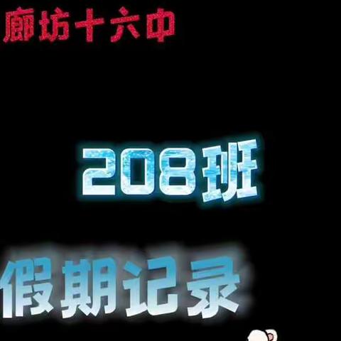 欢欢喜喜过新年　快快乐乐度寒假 ——16中208班学生寒假生活展示