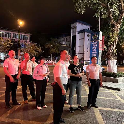 保城镇开展“徒步扫街”活动