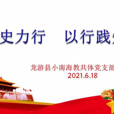 学史力行  以行践知——中共龙游县小南海小6月份主题党日活动