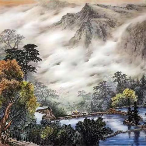 胡道桂彩墨山水画已定制完成作品(20180403～)