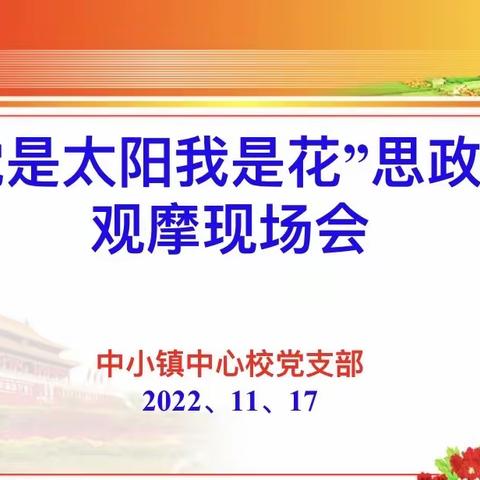 中小中心校“党是太阳我是花”思政课观摩纪实